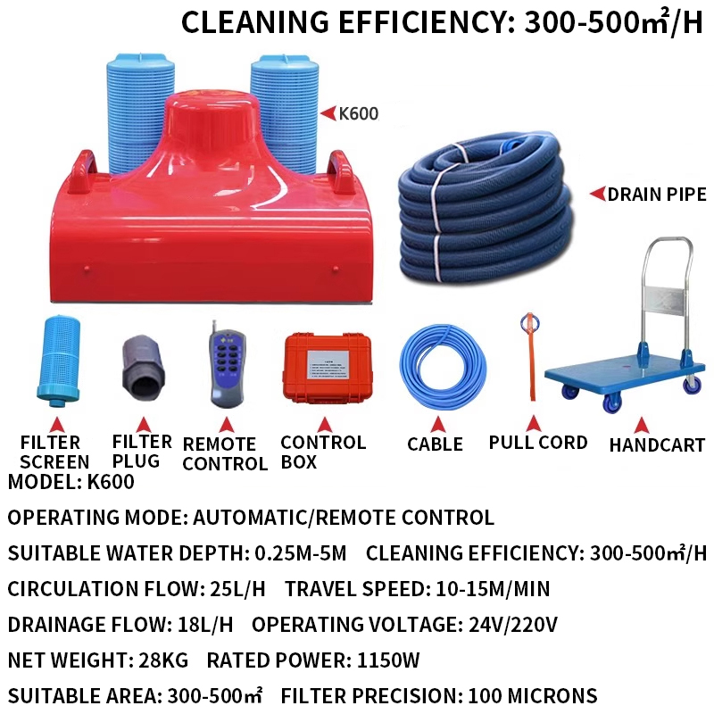 Outdoor Power Vacuum - Limpiador de Piscinas Automático de Alta