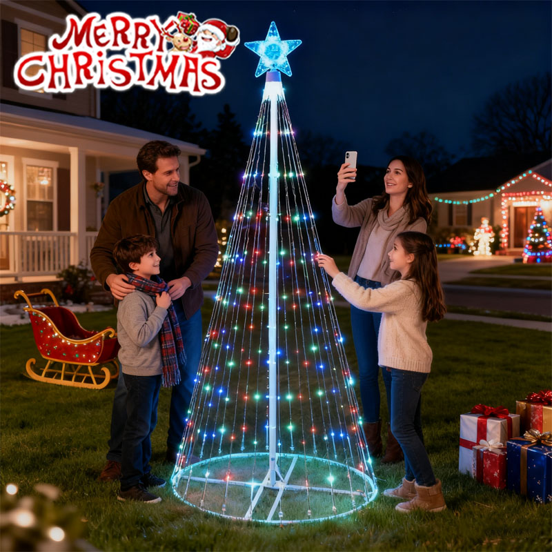 Outdoor Power For Christmas Lights - Guirnalda de luces LED de cascada