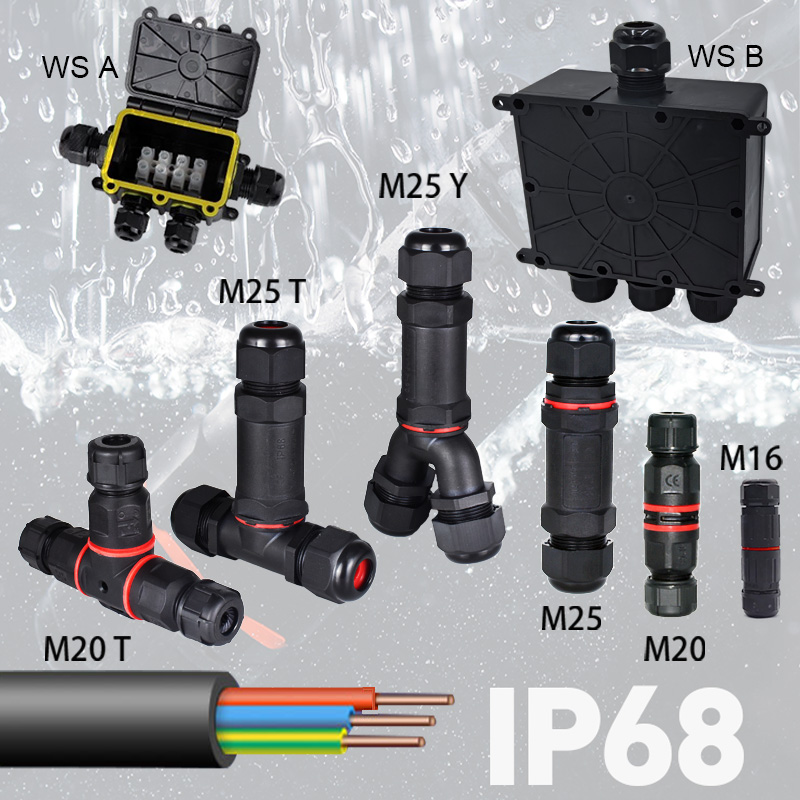 Outdoor Power Block - Caja de plástico IP68 para exteriores,