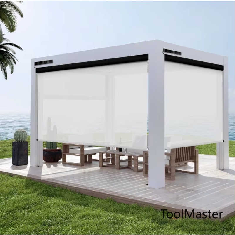 Outdoor Power Blinds - 【2026】Persianas enrollables solares para exteriores con