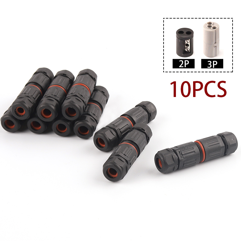 Outdoor Power Block - 10 Uds IP68 2/3 Pin conector