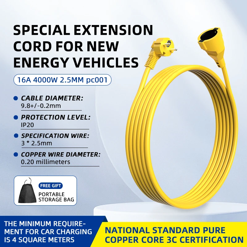 Outdoor Power Extension Cord - Regleta de alimentación Schuko de 4KW
