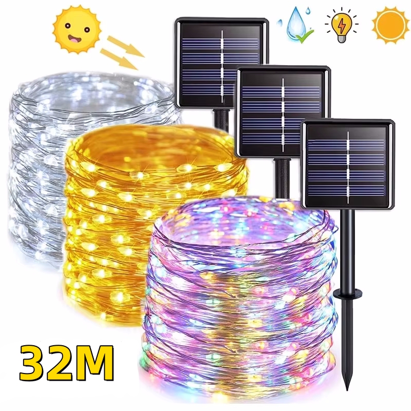 Outdoor Power For Christmas Lights - 32M 300Leds luz Led Solar impermeable