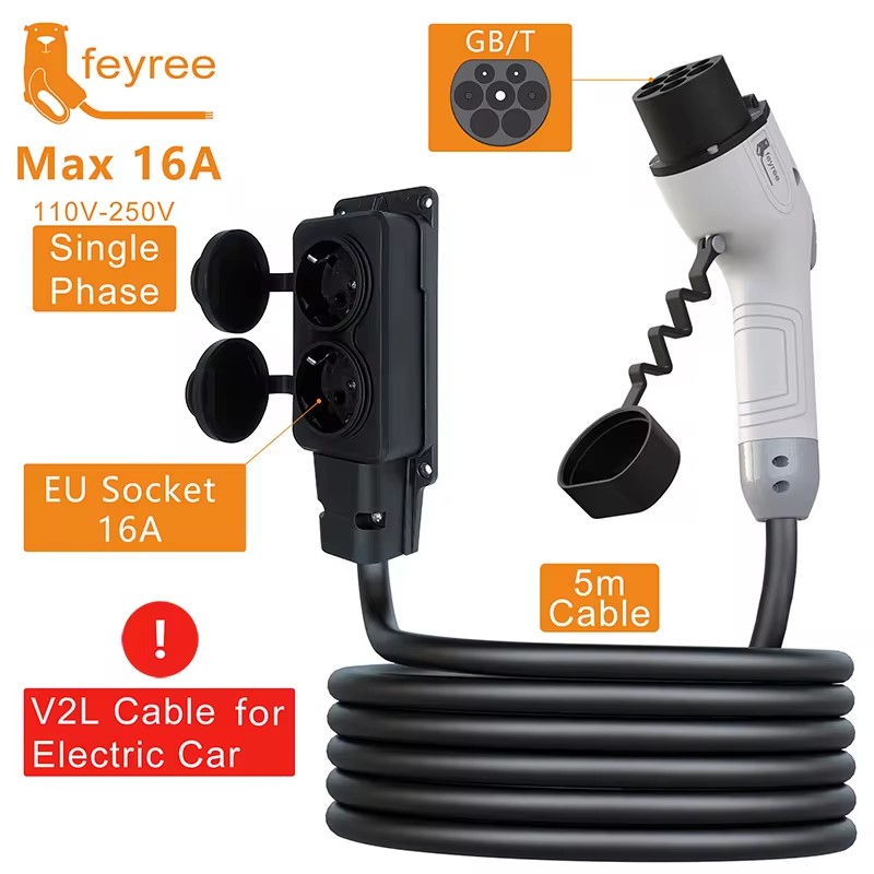 Outdoor Power Adapter - Cable de Descarga Feyree V2L, Enchufe