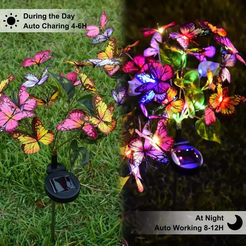 Luces LED solares de mariposa  - Outdoor Power Outlet Solar reseña y precio