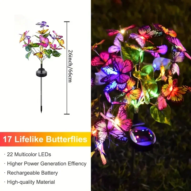 Luces LED solares de mariposa  - Outdoor Power Outlet Solar reseña y precio