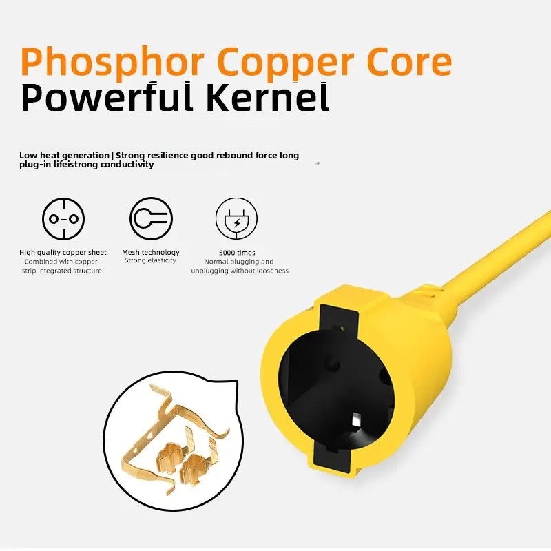 Regleta de Enchufes Schuko Eur - Outdoor Power Extension Cord reseña y precio