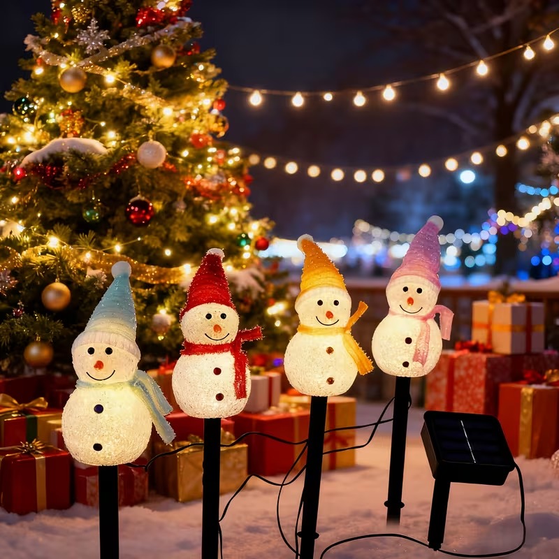 1-4PCS Christmas Solar Powered - Outdoor Power For Christmas Lights reseña y precio