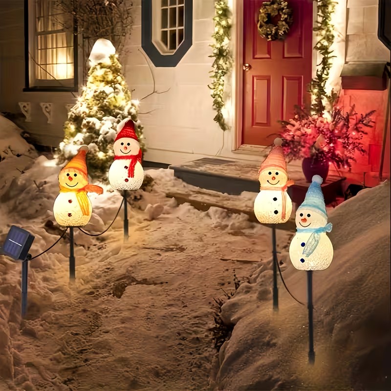 1-4PCS Christmas Solar Powered - Outdoor Power For Christmas Lights reseña y precio