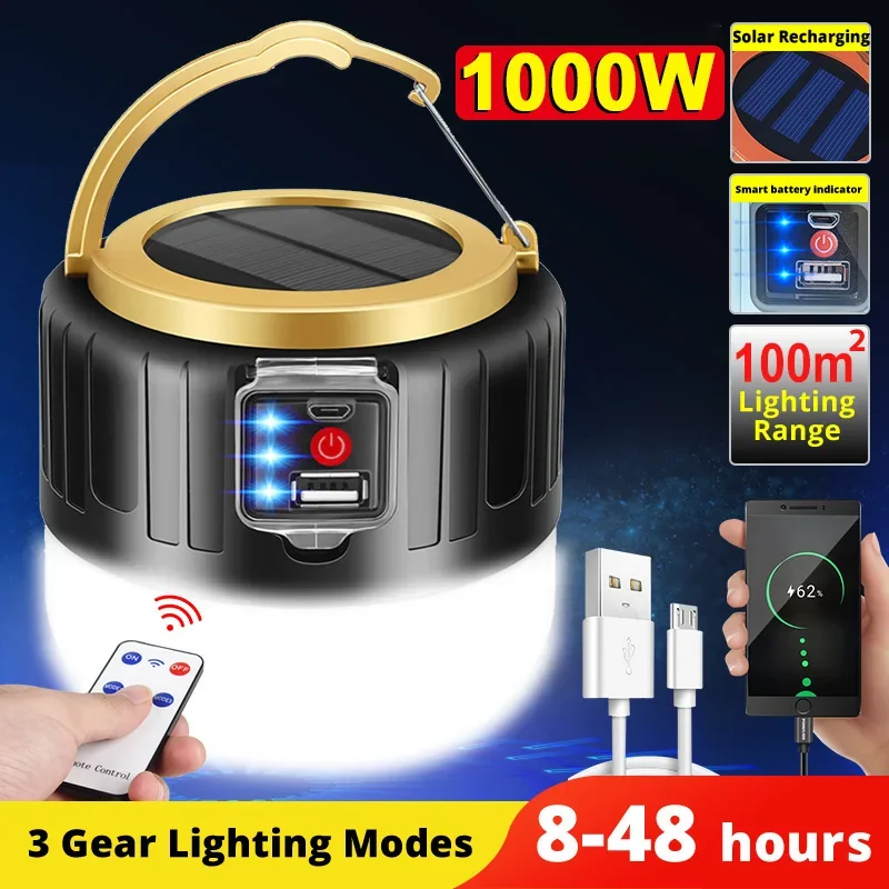 Luz LED Solar para acampar, Ba - Outdoor Power Outlet Solar reseña y precio