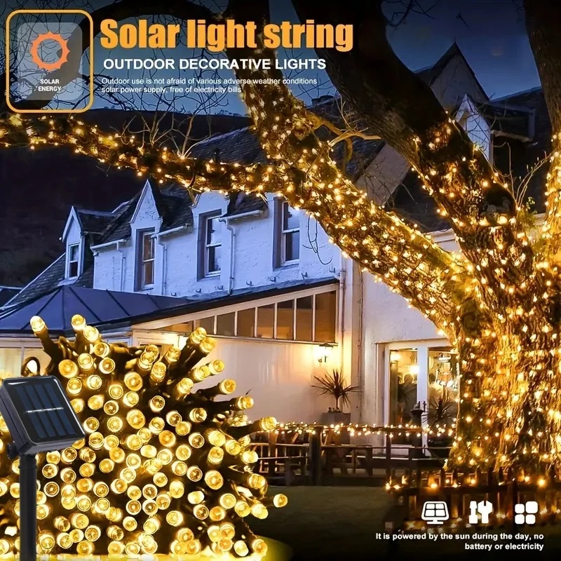Luces de Hadas Solares LED par - Outdoor Power For Christmas Lights reseña y precio