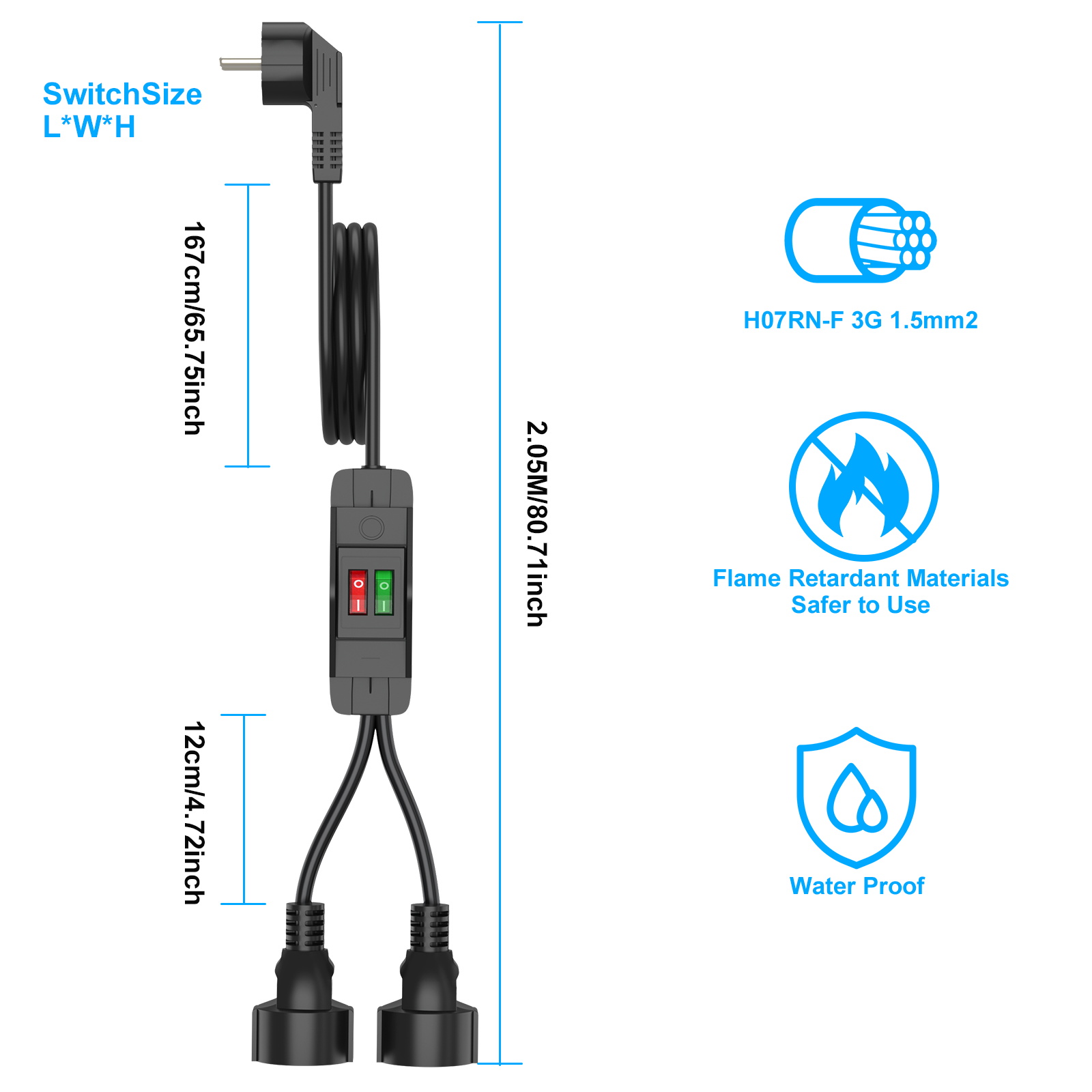 Cable de extensión de enchufe  - Outdoor Power Extension Cord reseña y precio