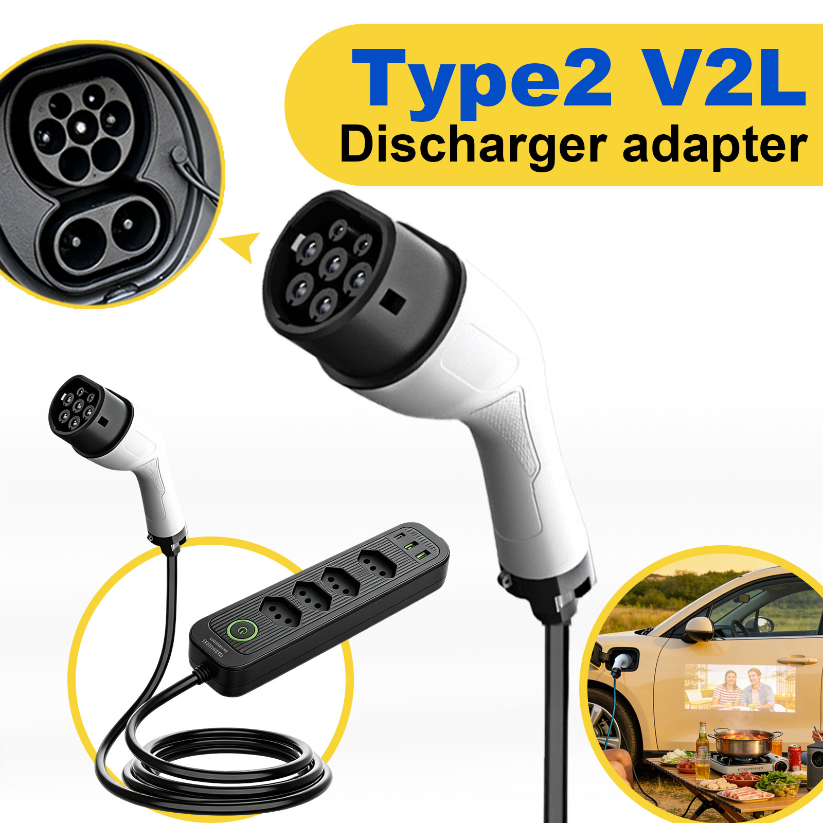 Adaptador de Descarga Tipo 2 V - Outdoor Power Adapter reseña y precio