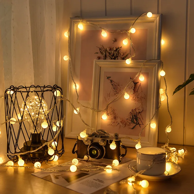 Guirnalda de luces LED con bol - Outdoor Power For Christmas Lights reseña y precio