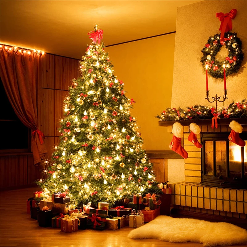 Guirnalda de luces LED con bol - Outdoor Power For Christmas Lights reseña y precio