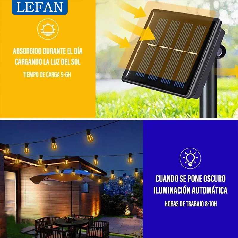 Guirnaldas de luces LED solare - Outdoor Power For Christmas Lights reseña y precio