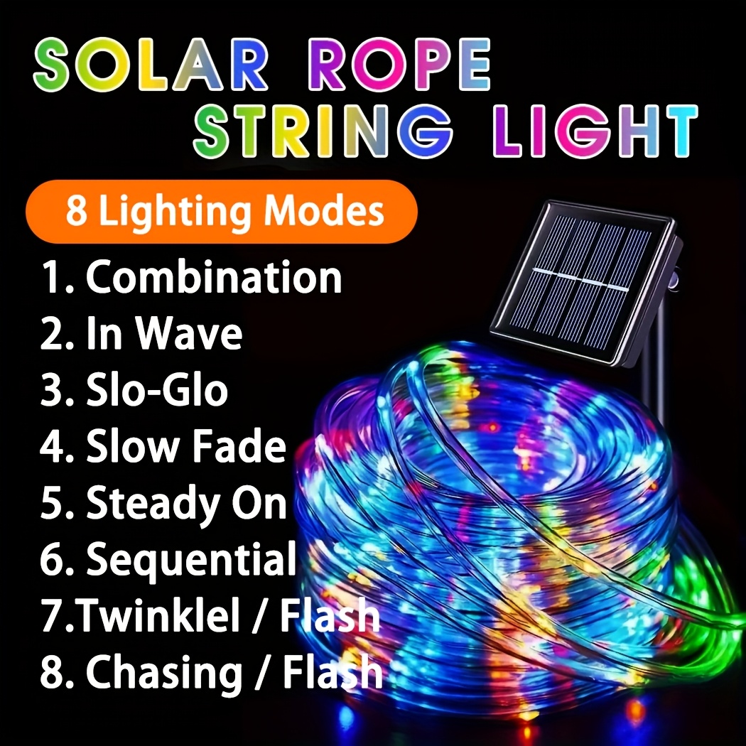 Luces de Cuerda LED Solares pa - Outdoor Power For Christmas Lights reseña y precio