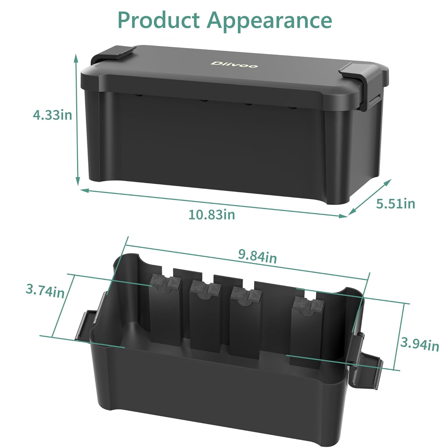 Diivoo-caja eléctrica impermea - Outdoor Power Extension Cord reseña y precio