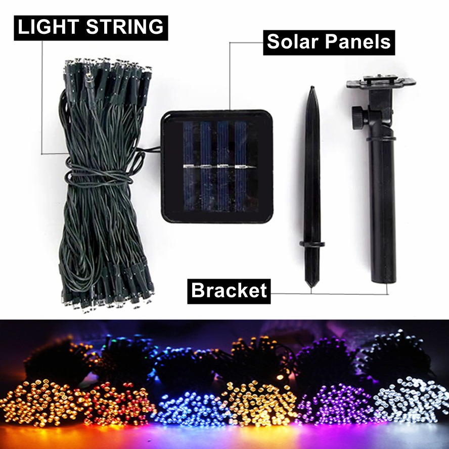 32m 22m 8 modos LED guirnaldas - Outdoor Power For Christmas Lights reseña y precio