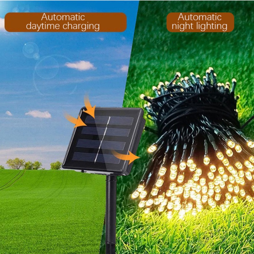 32m 22m 8 modos LED guirnaldas - Outdoor Power For Christmas Lights reseña y precio