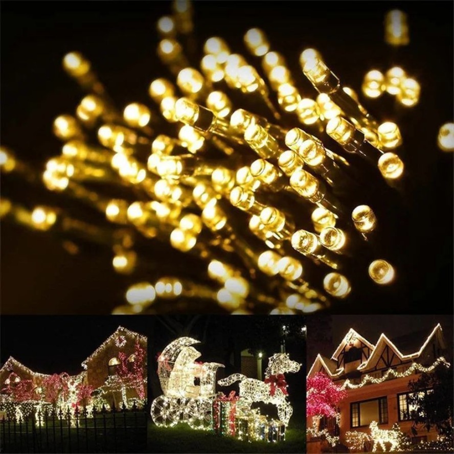 32m 22m 8 modos LED guirnaldas - Outdoor Power For Christmas Lights reseña y precio